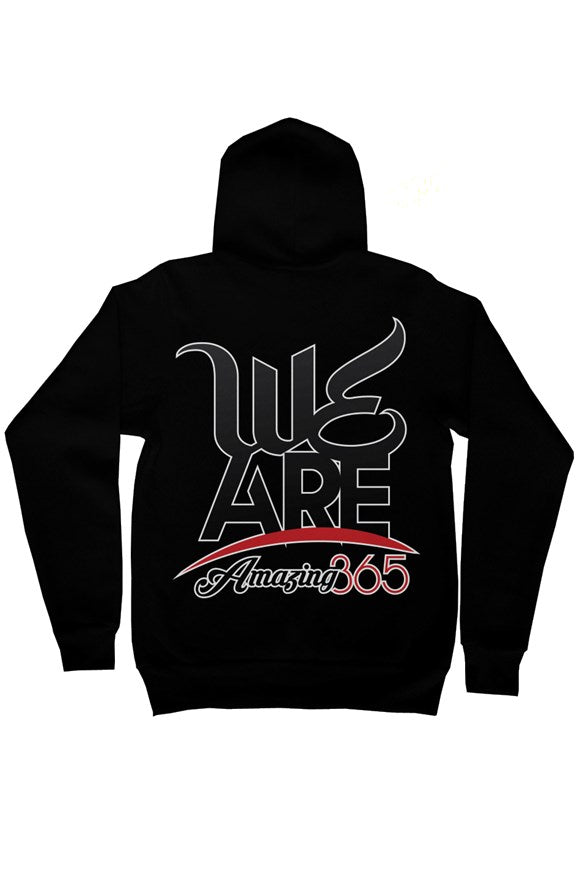 We Are Amazing Zip Hoodie - Black