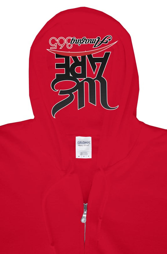 We Are Amazing 365 Zipped Hoodie - Red