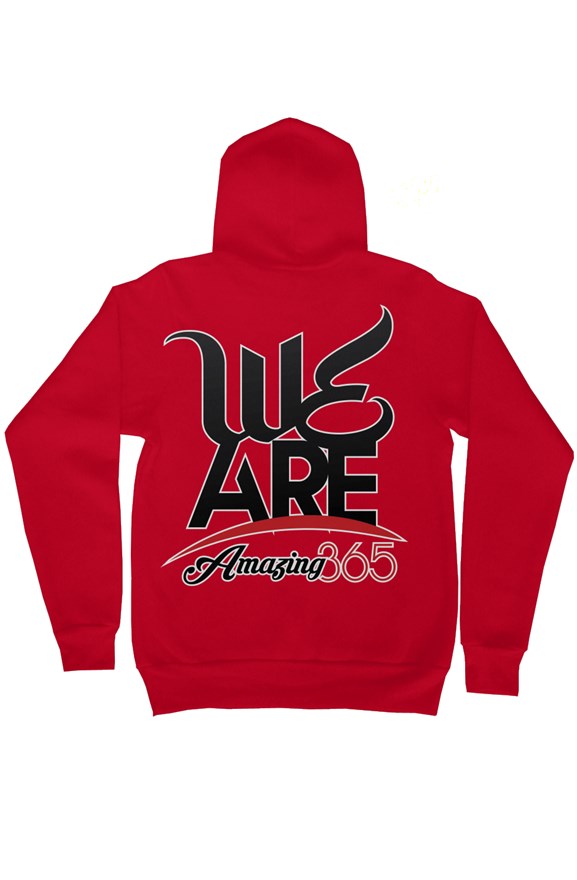 We Are Amazing 365 Zipped Hoodie - Red