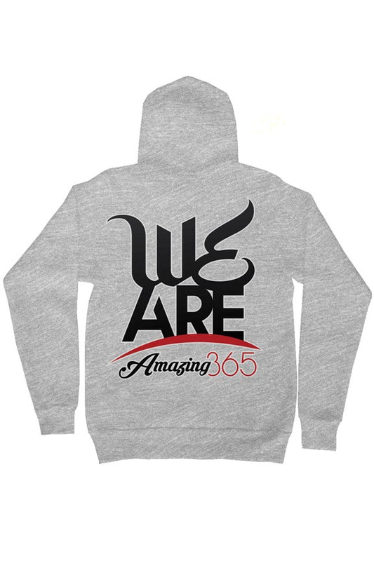 We Are Amazing 365 Zipped Hoodie - Heather Grey
